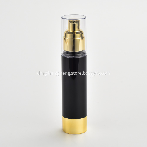 Bouteille cosmétique en plastique noir de haute qualité Bouteille de lotion d&#39;eau acrylique 50 ml